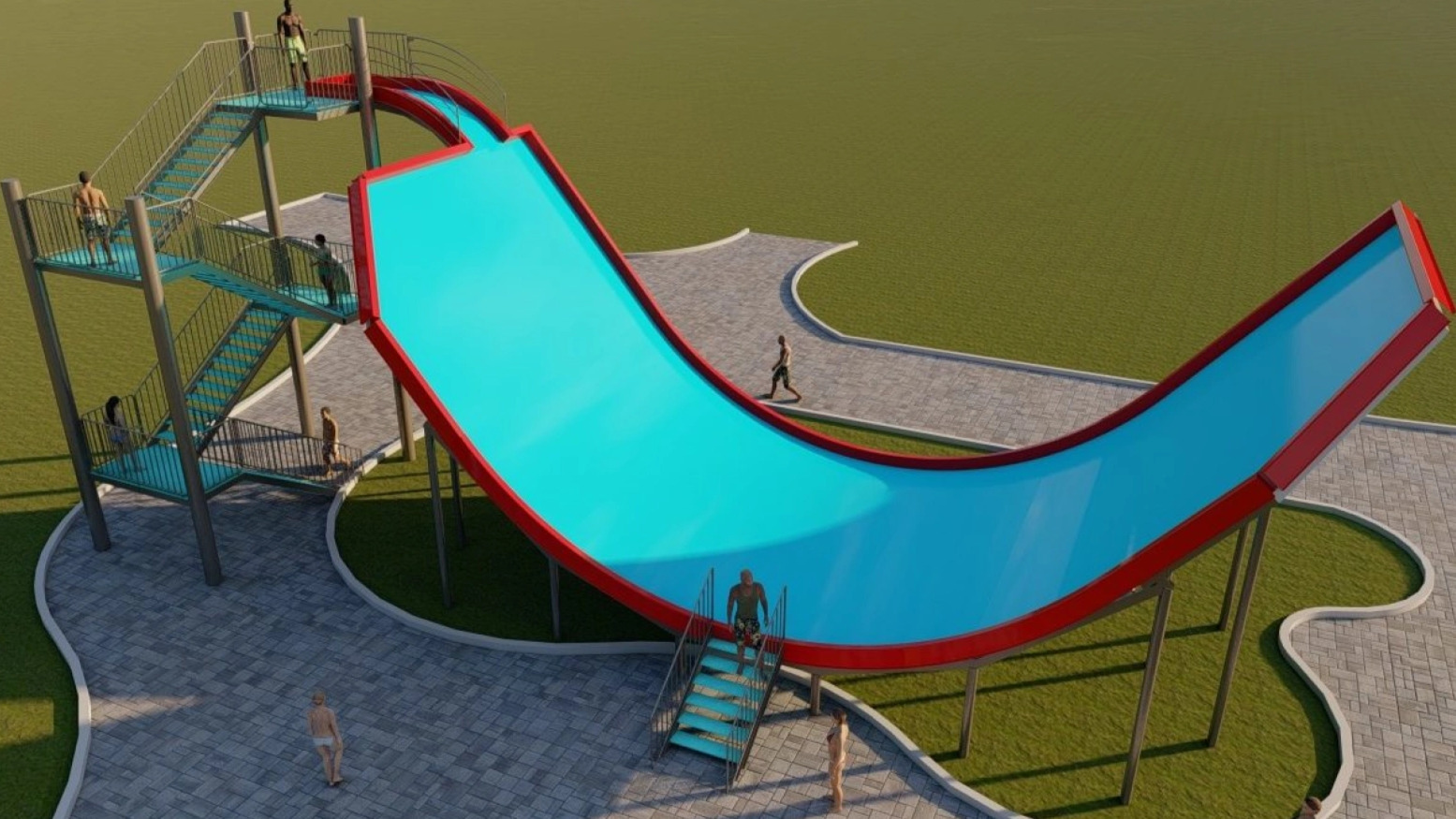 Rampa Half Pipe 8mt alt. x 7,6mt larg