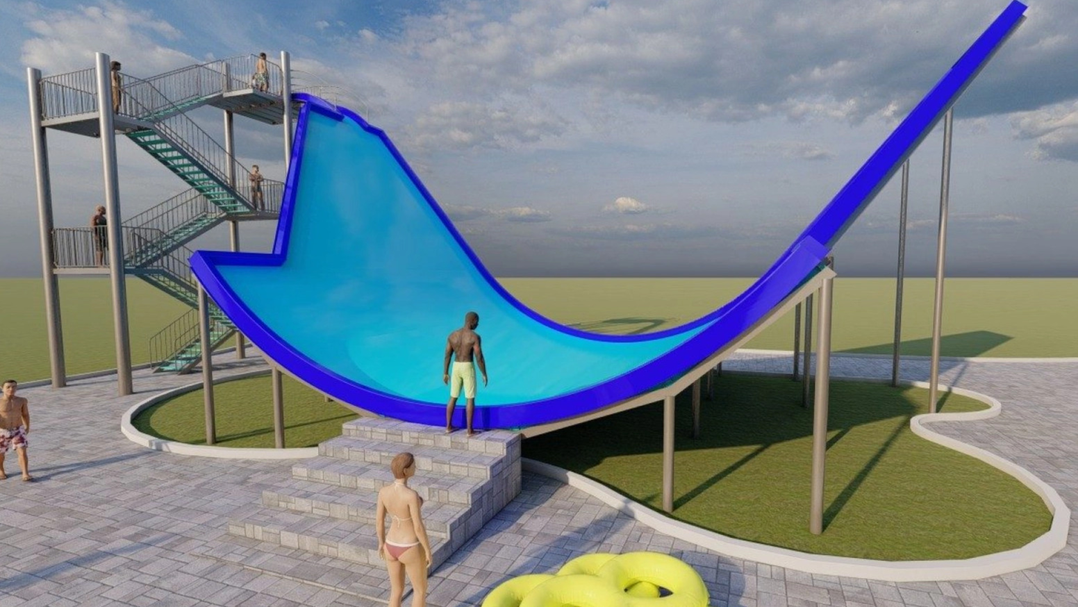 Rampa Half Pipe 10mt alt. x 11mt larg